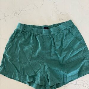 J. Crew High Waist Teal Shorts